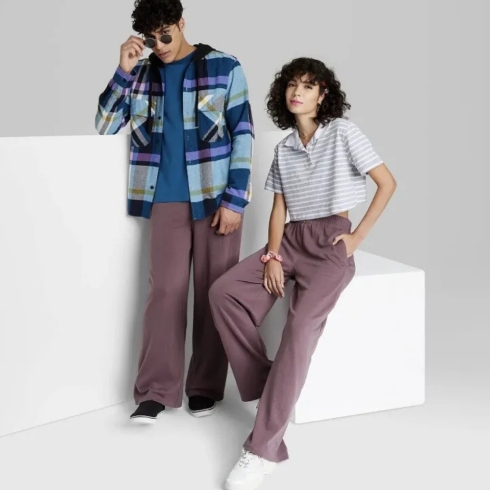 Women's High Rise Wide Leg Sweatpants - Wild Fable